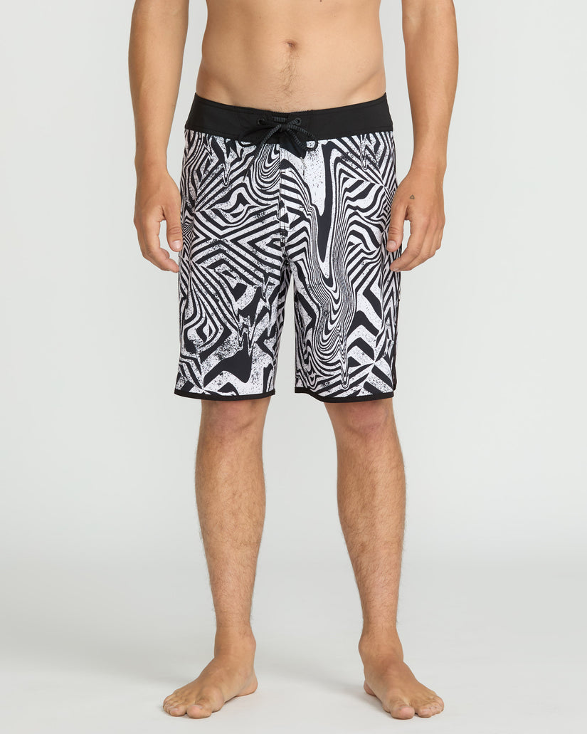 Boardshort Infuse scallop bianco/nero - 19