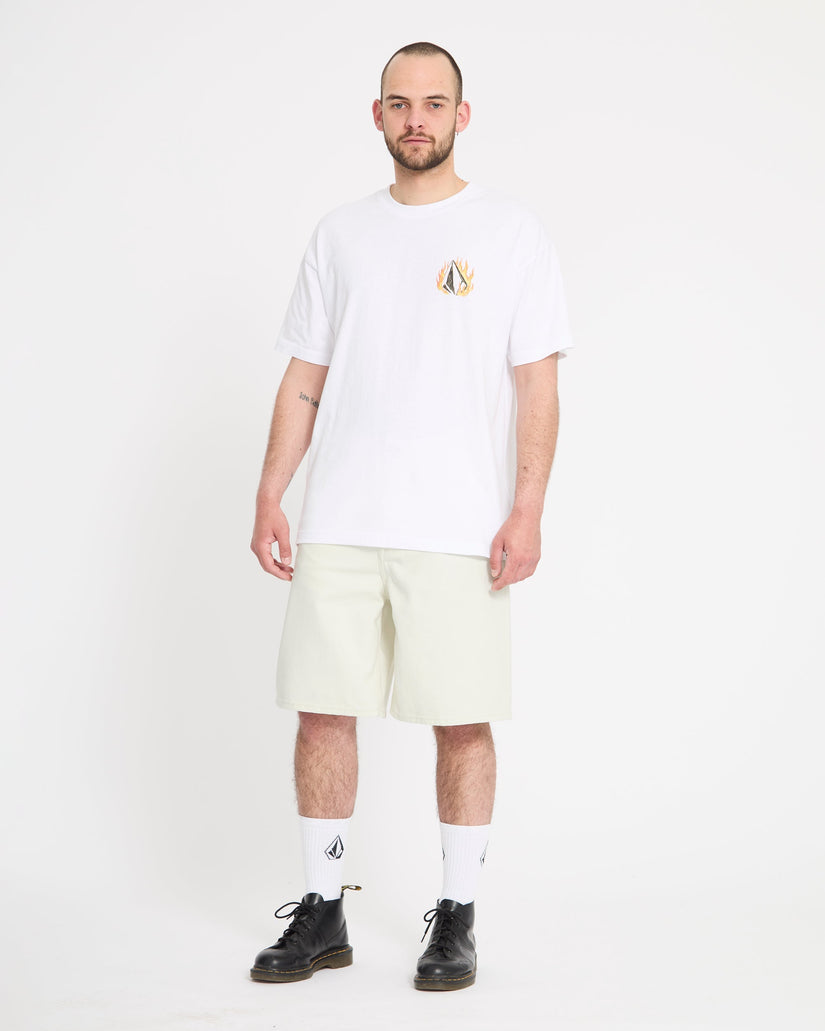 Pantaloncini Billow denim panna