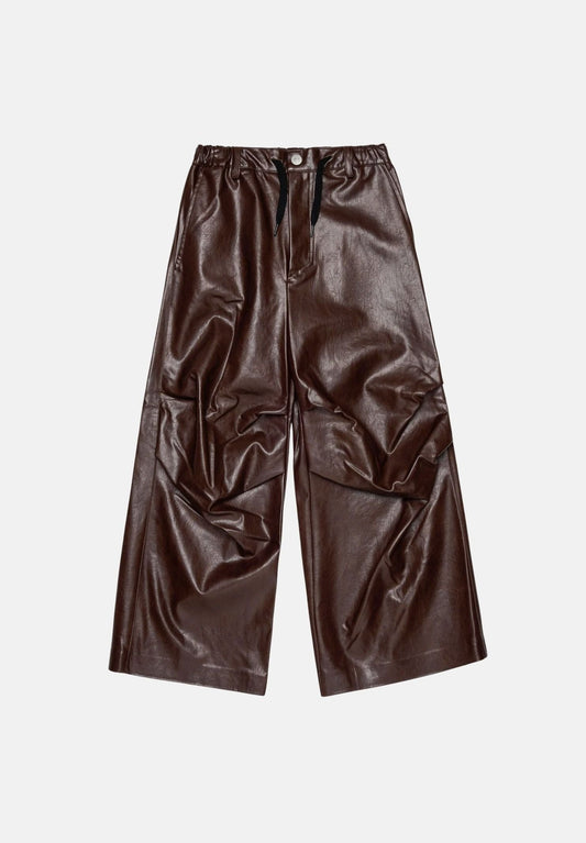 Pantalone Maison Margiela in pelle bordeaux  - 12/16 ANNI