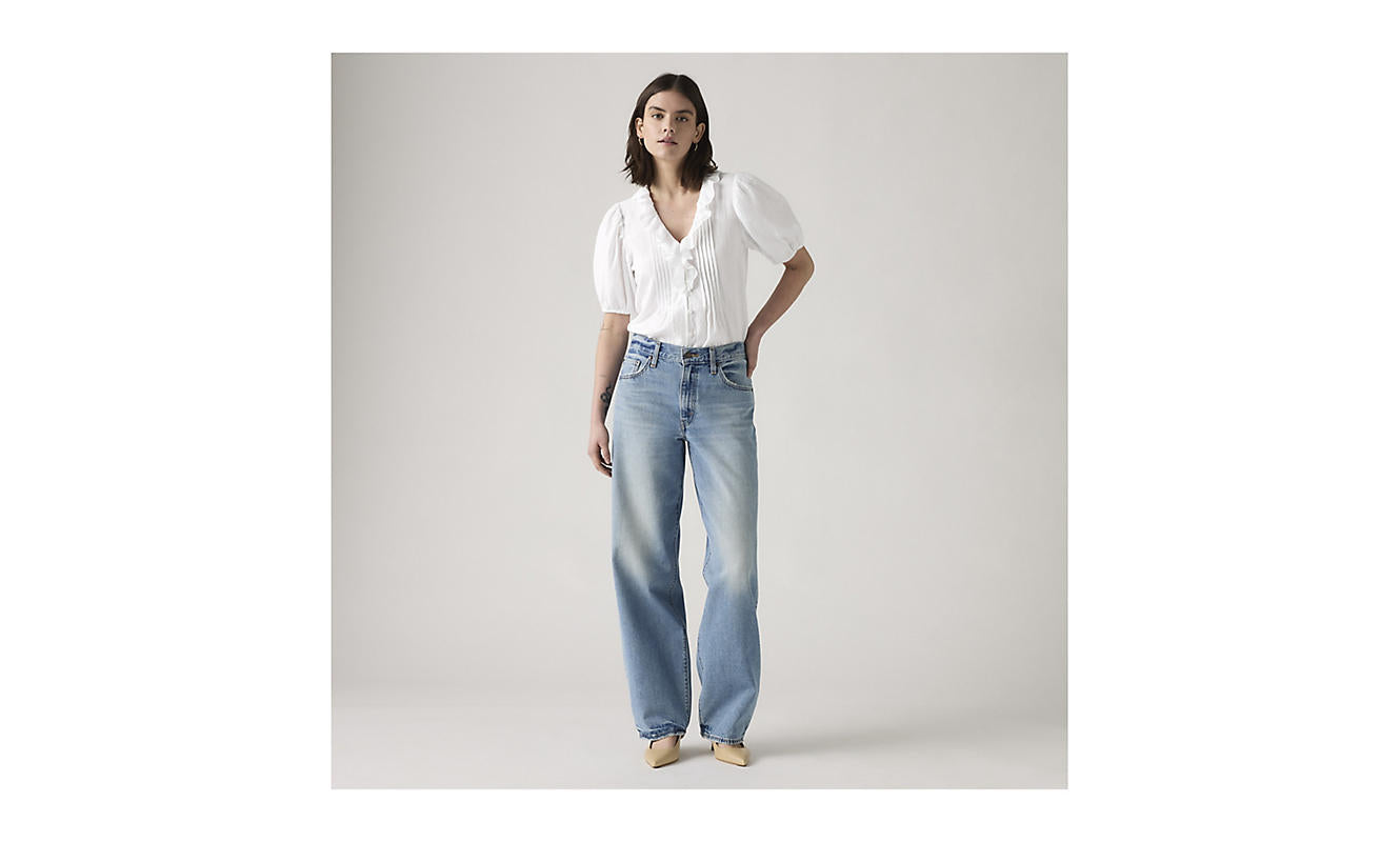 Jeans Baggy dad denim chiaro