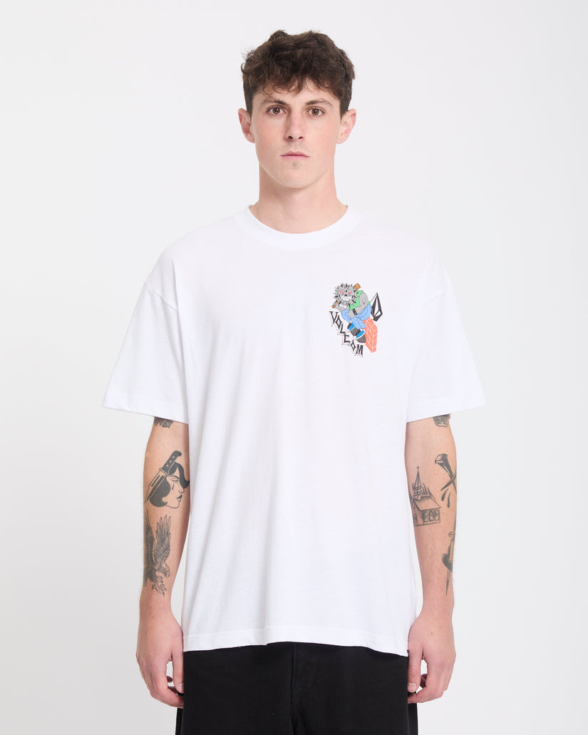 T-Shirt SK8 break bianco
