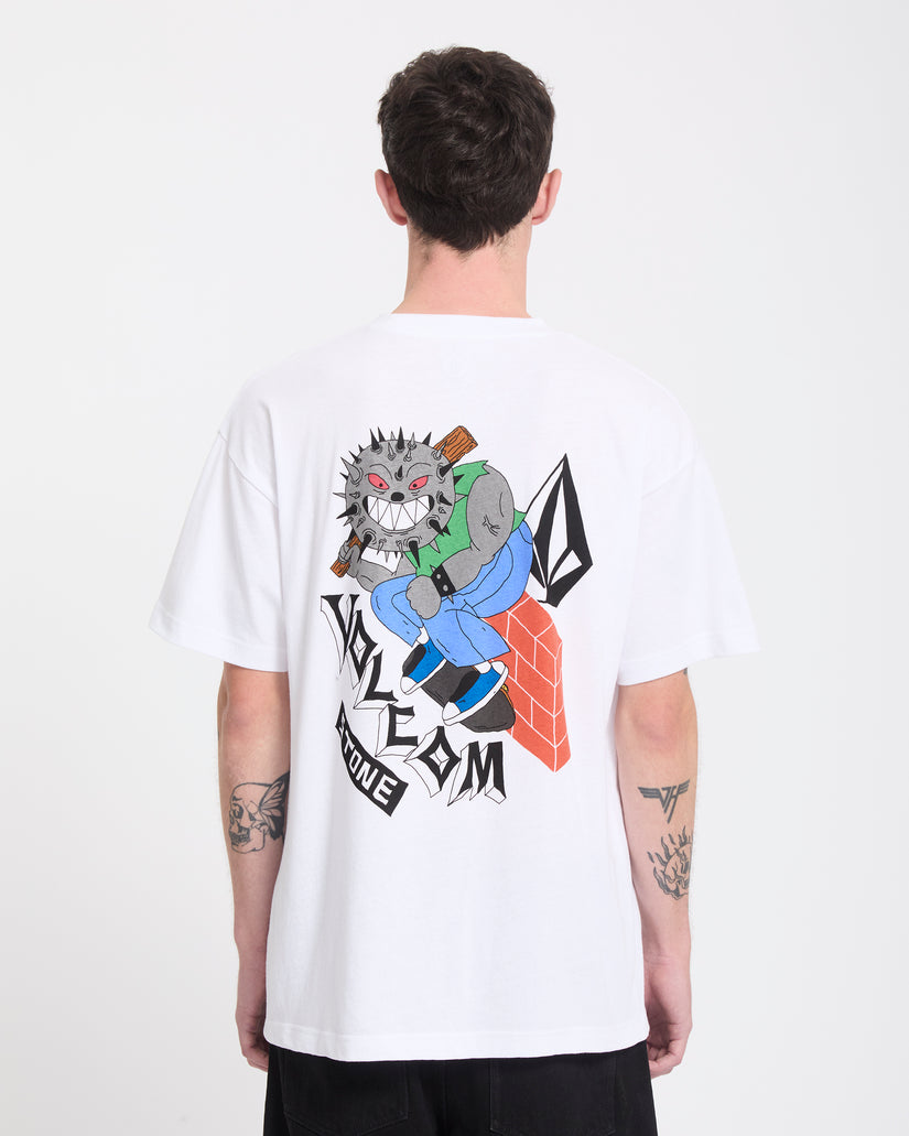 T-Shirt SK8 break bianco