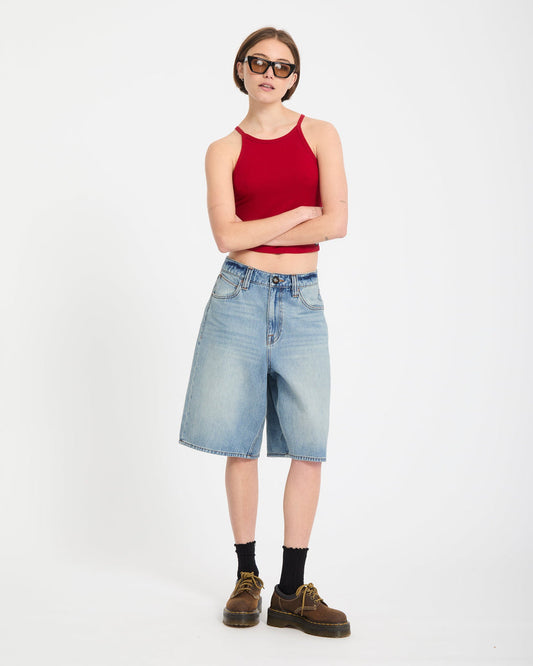 Pantaloncini Beeggy denim slavato