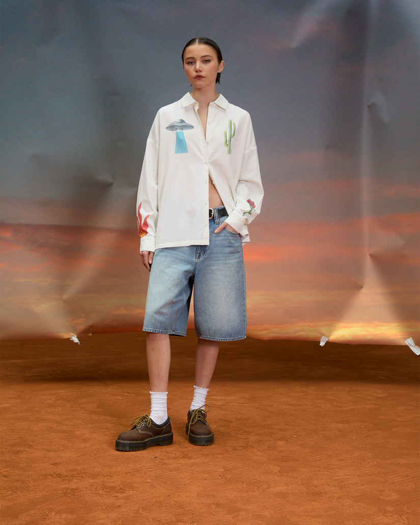 Pantaloncini Beeggy denim slavato