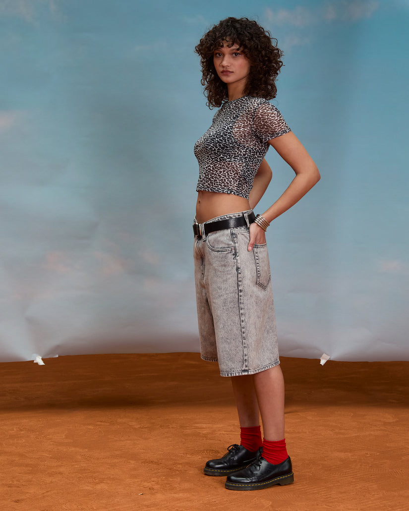 Pantaloncini Beeggy denim grigio