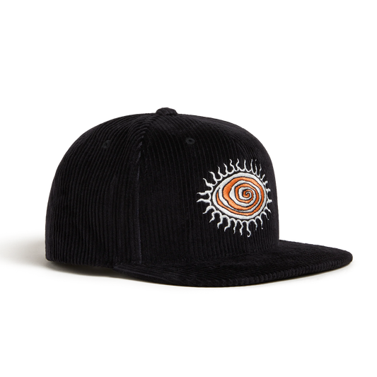Cappellino Sun swirl in velluto nero