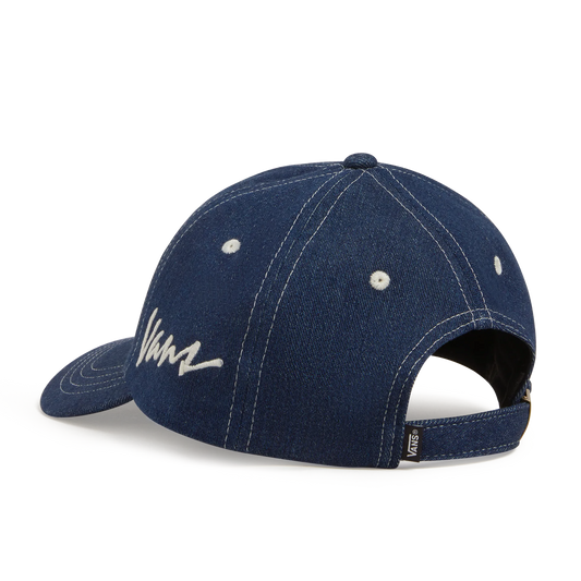 Cappellino Classic script in denim