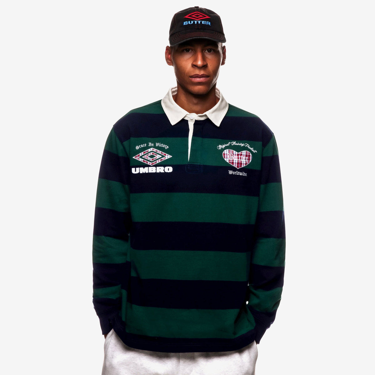 Polo Butter Good x Umbro a righe