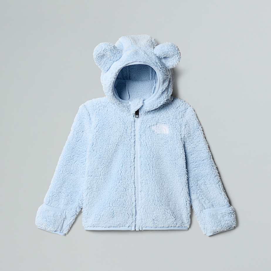 Felpa teddy baby Campshire full zip con cappuccio celeste - 0/24 MESI