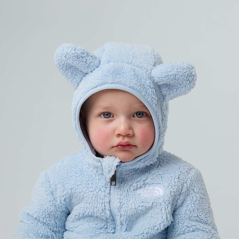 Felpa teddy baby Campshire full zip con cappuccio celeste - 0/24 MESI