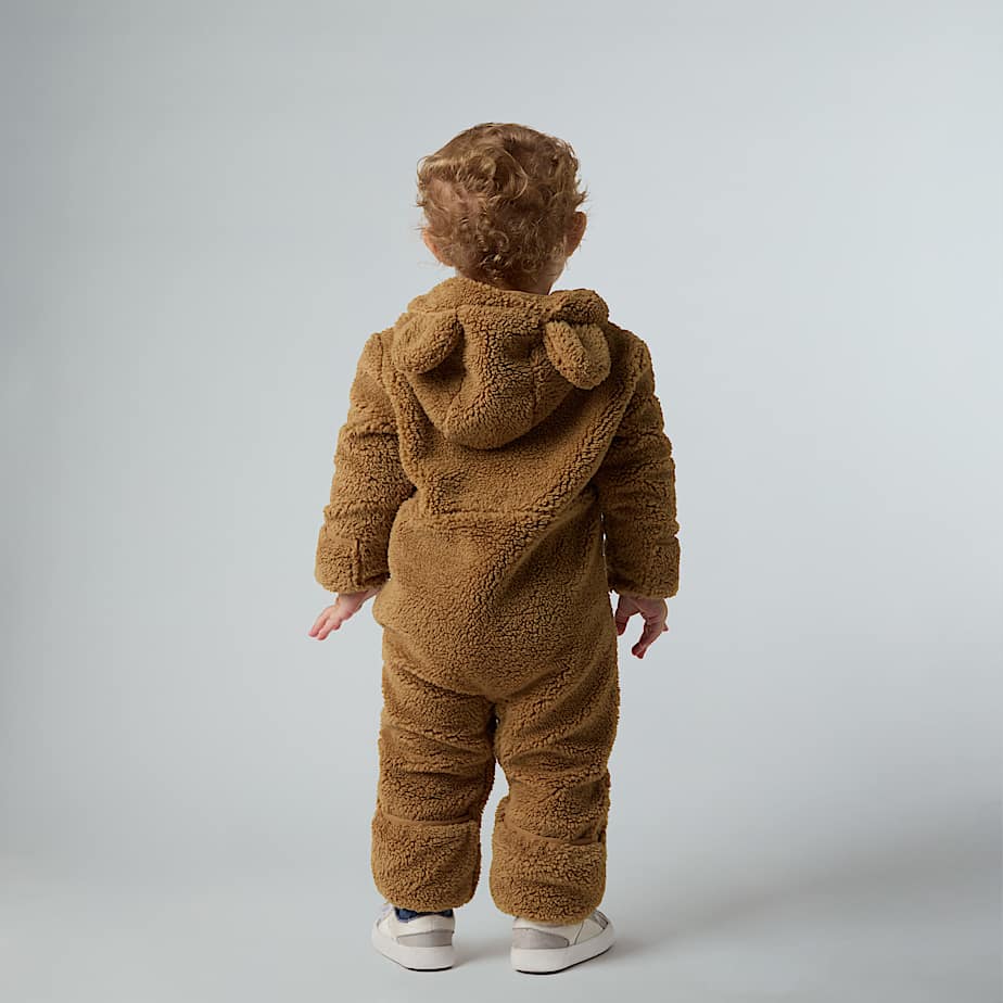 Tutina Baby teddy campshire full zip con cappuccio marrone - 0/24 MESI