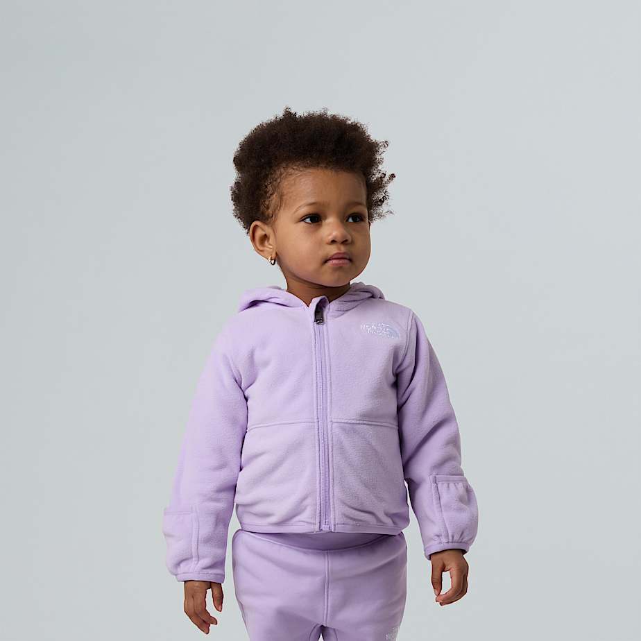Felpa Glacier full zip con cappuccio lilla da neonato - 3/24 MESI