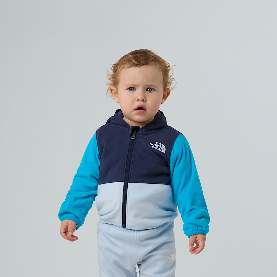 Felpa Glacier full zip con cappuccio blu da neonato - 3/24 MESI