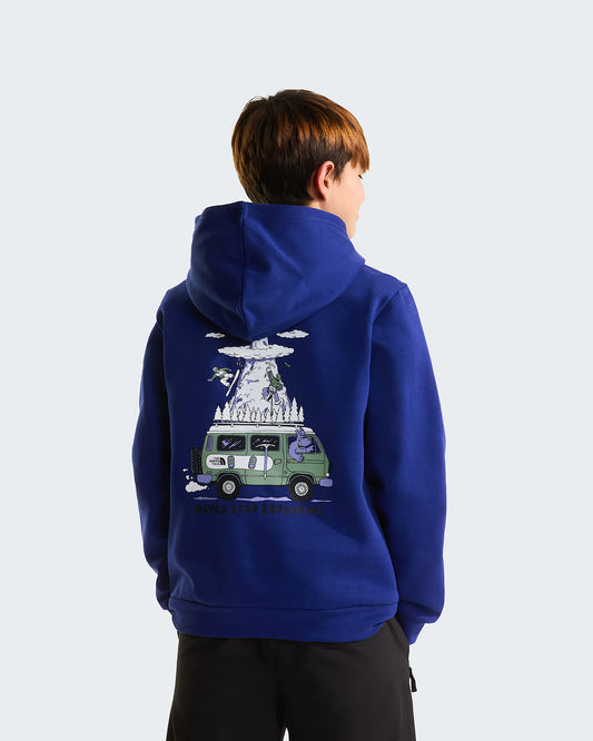 Felpa The north face con cappuccio blu/viola - 6/12 ANNI