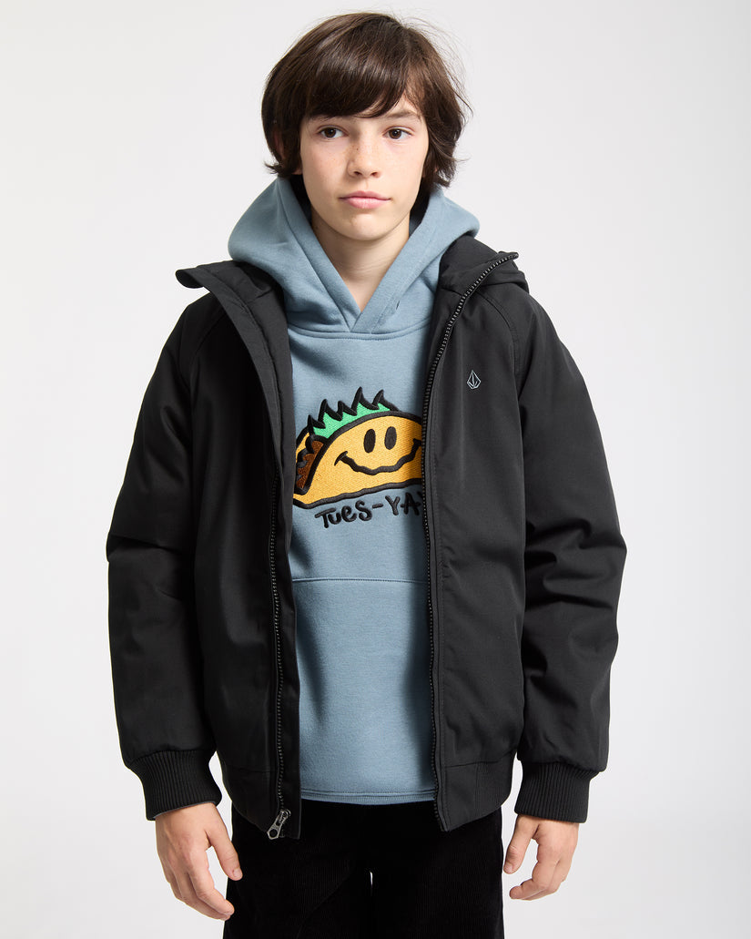 Giacca Hernan con cappuccio nero 10K - 8/14 ANNI