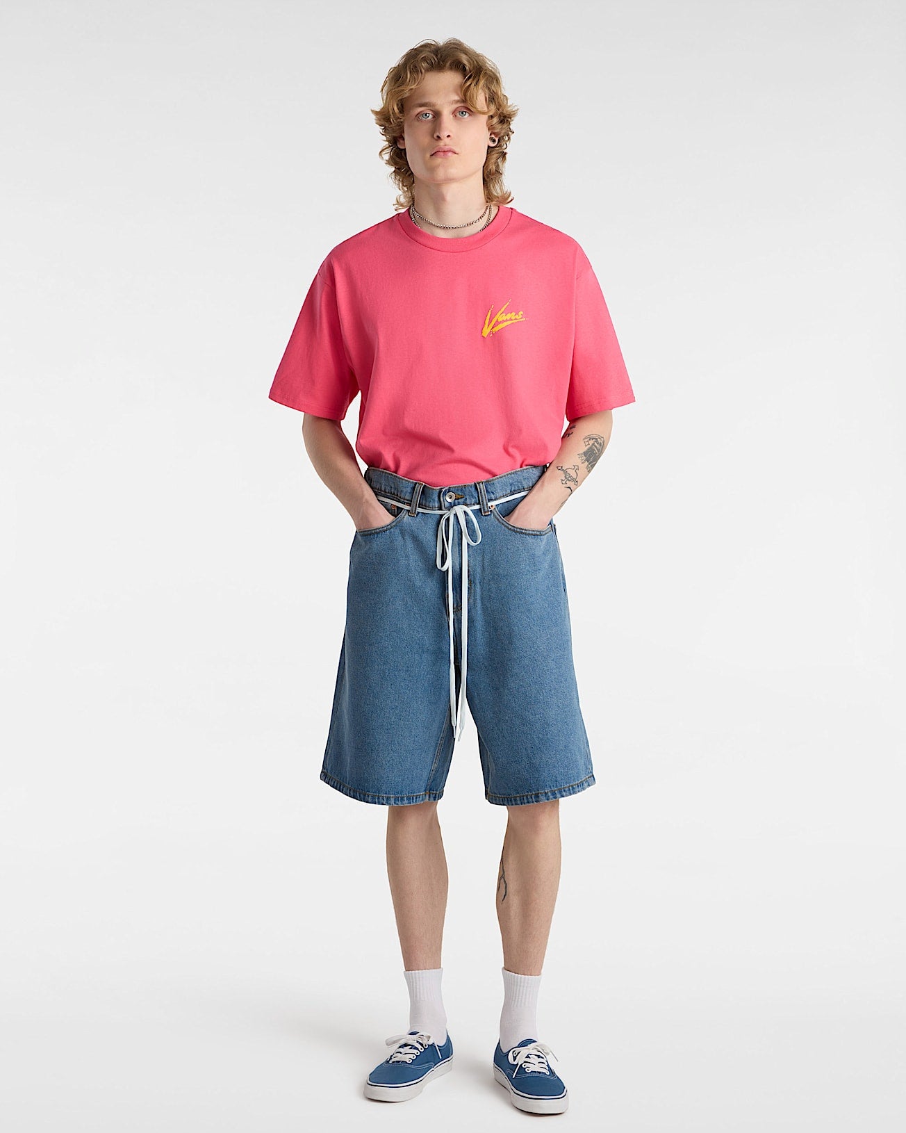 Pantaloncini Check-5 denim chiaro