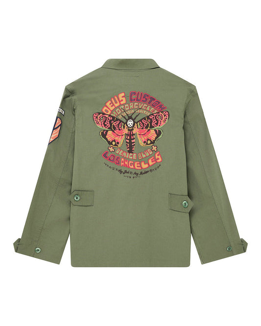 Camicia Deus ex machina over verde