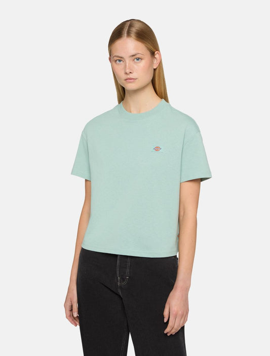 T-shirt Oakport crop verde chiaro