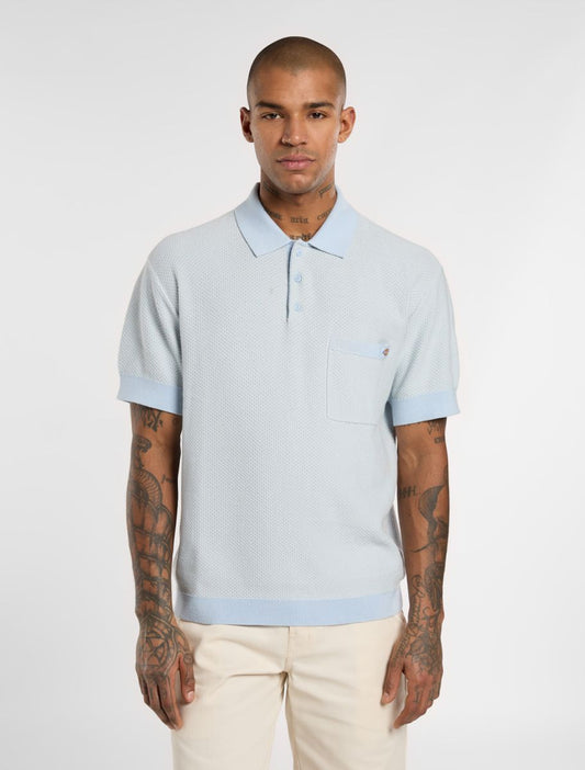 Polo Rocky in maglia in celeste
