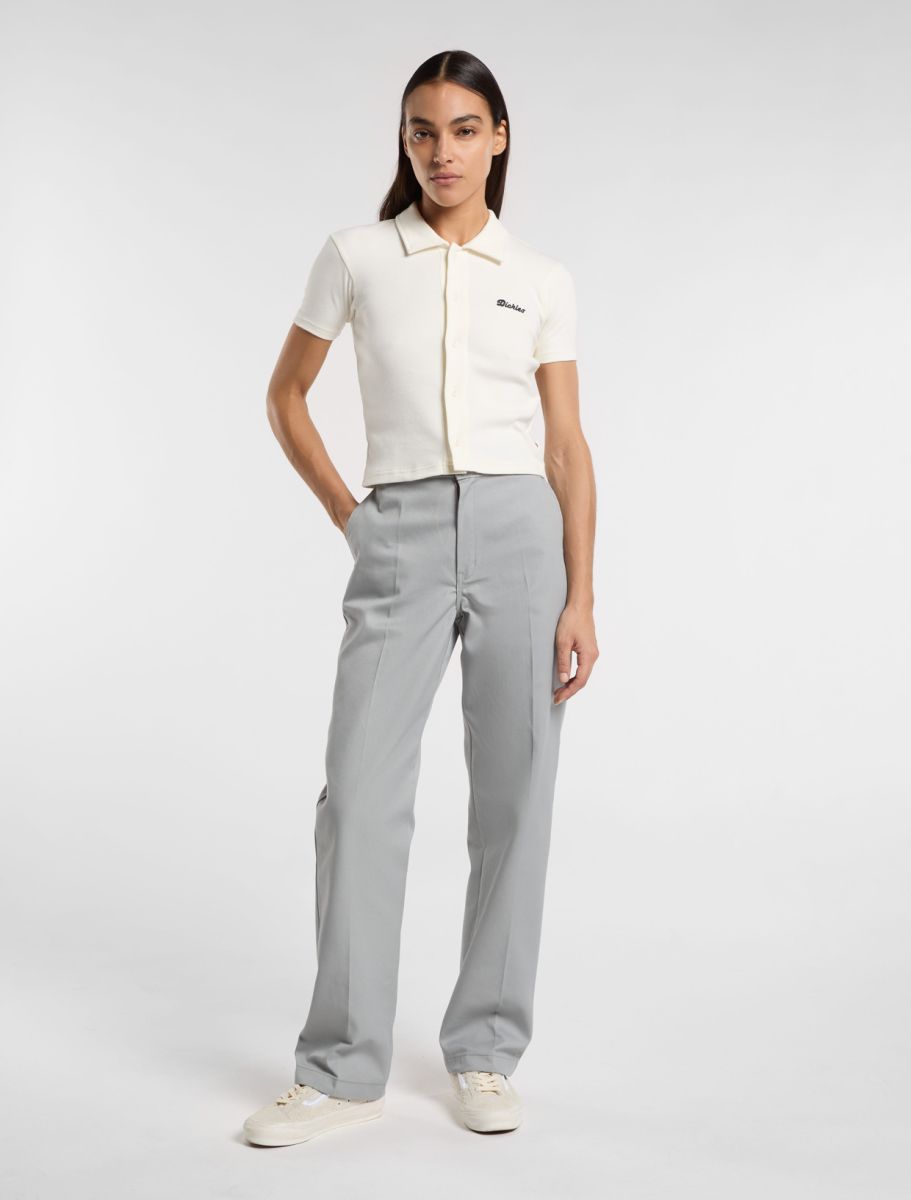 T-Shirt a polo Tallasse crop bianco