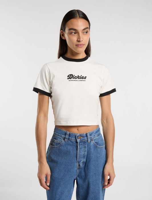 T-shirt Lewistown ringer crop panna