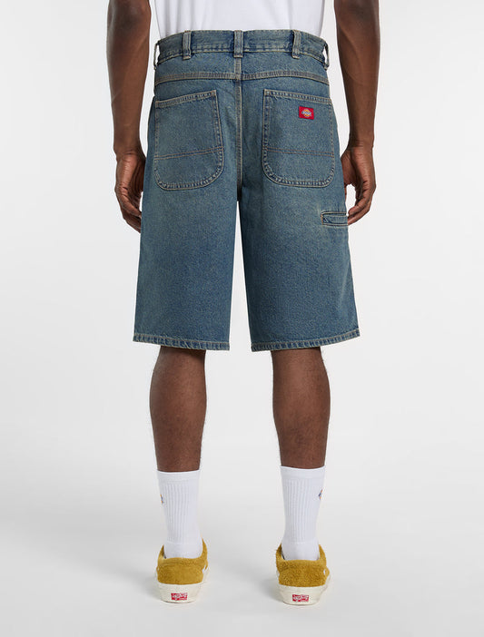 Shorts 958 13-inch loose in denim slavato