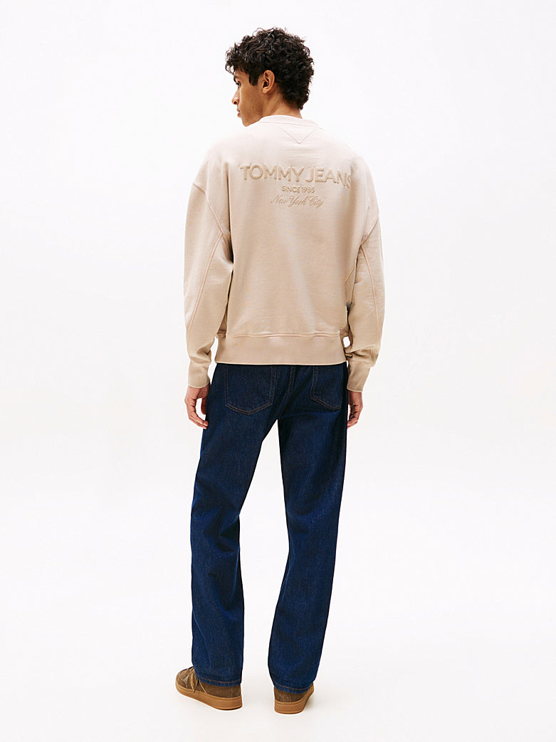 Felpa Tommy jeans 90S girocollo sabbia