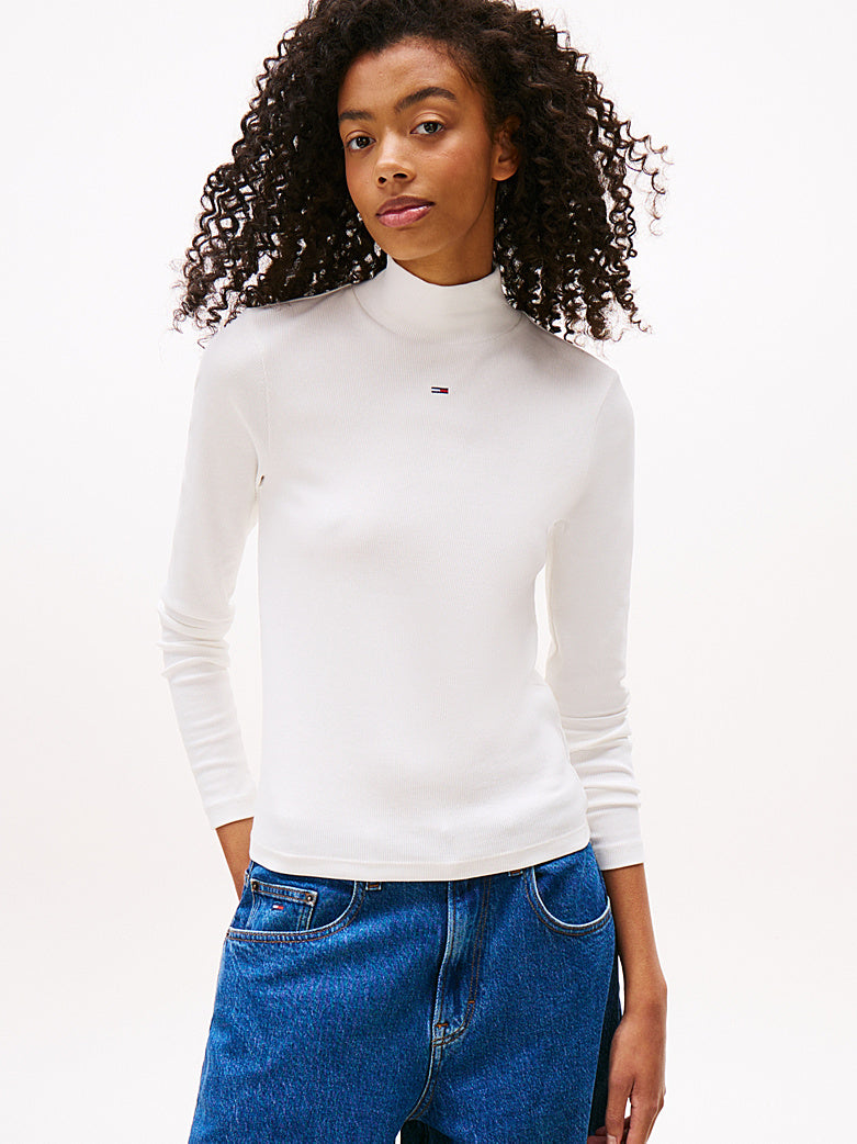 Pullover a lupetto bianco