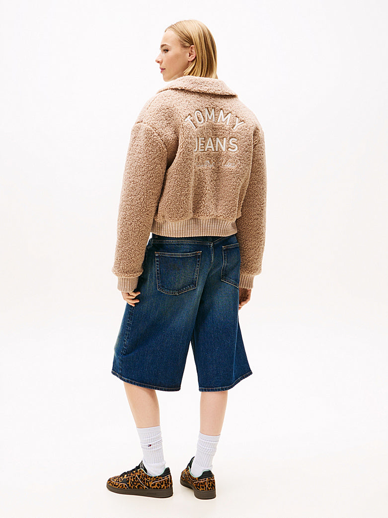 Bomber sherpa Tommy jeans teddy beige