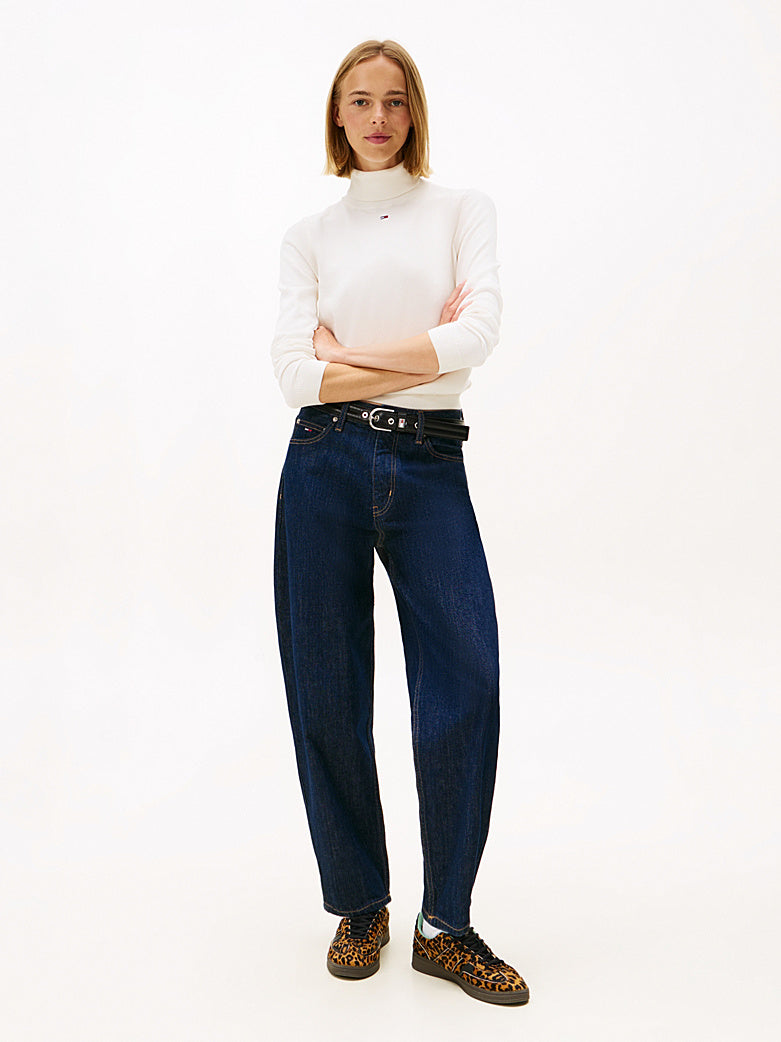 Pullover Tommy Jeans con collo dolcevita bianco