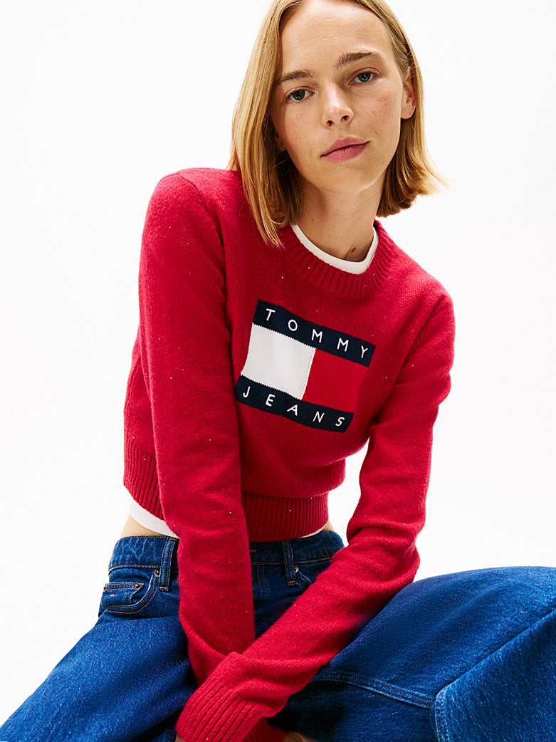 Pullover Tommy Jeans rosso