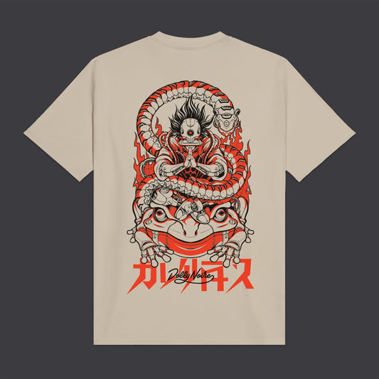 T-Shirt Cyber Kaeru Nyobo beige