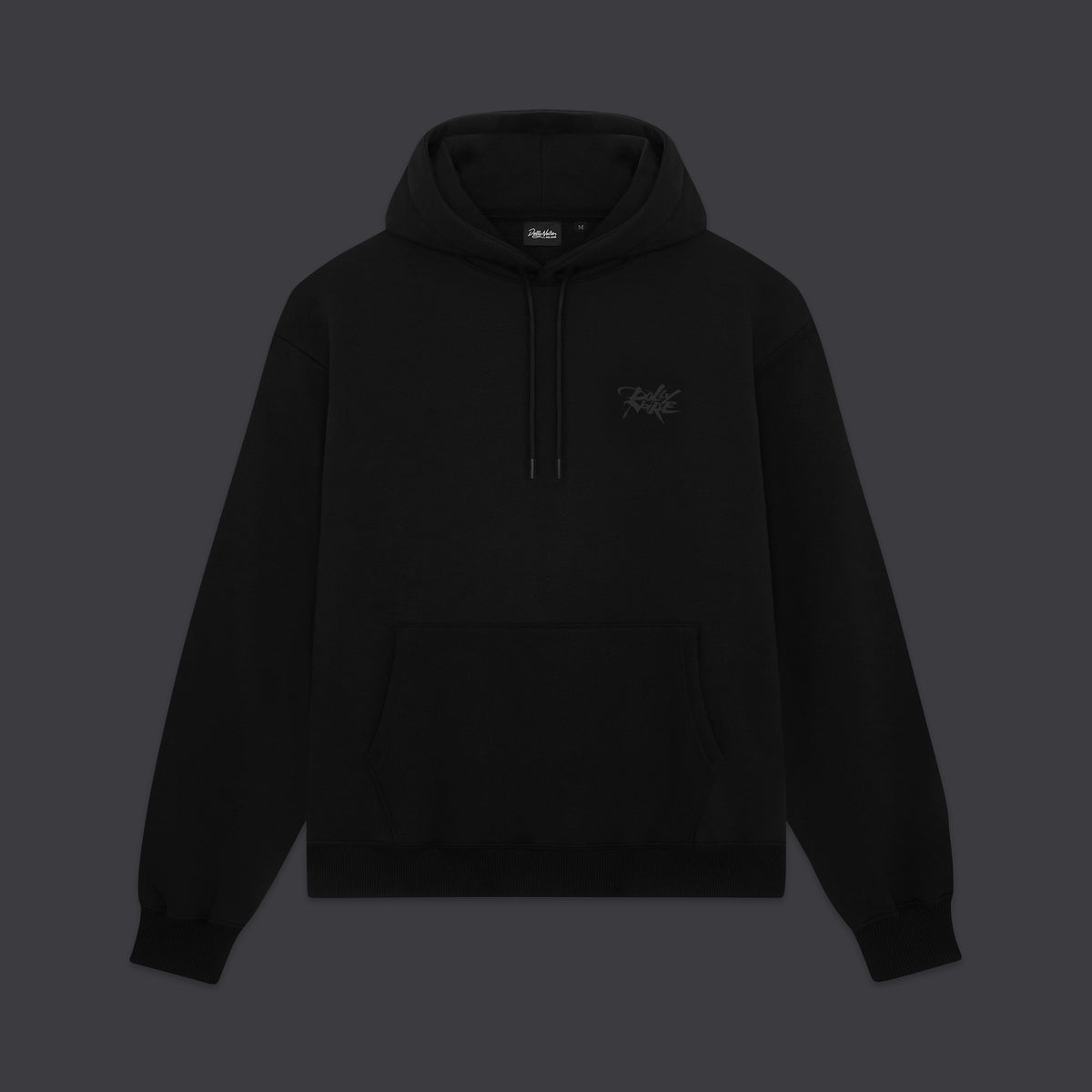 Felpa Brushstroke con cappuccio nero