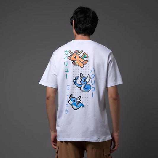 T-Shirt Dragonite evolution bianco