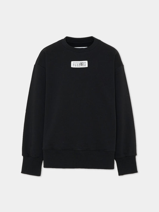 Felpa Maison Margiela girocollo nero - 8/16 ANNI