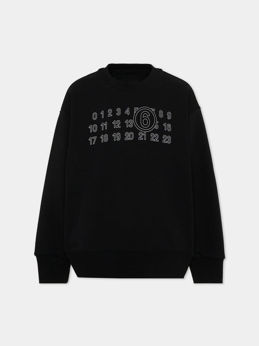 Felpa Maison Margiela girocollo nero - 8/16 ANNI