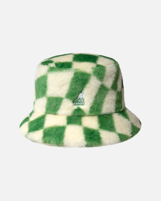Cappellino Kangol peloso scacchi verde