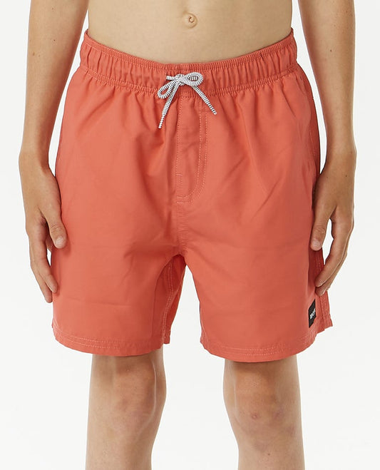 Boardshorts Offset volley boy corallo - 1/8 ANNI