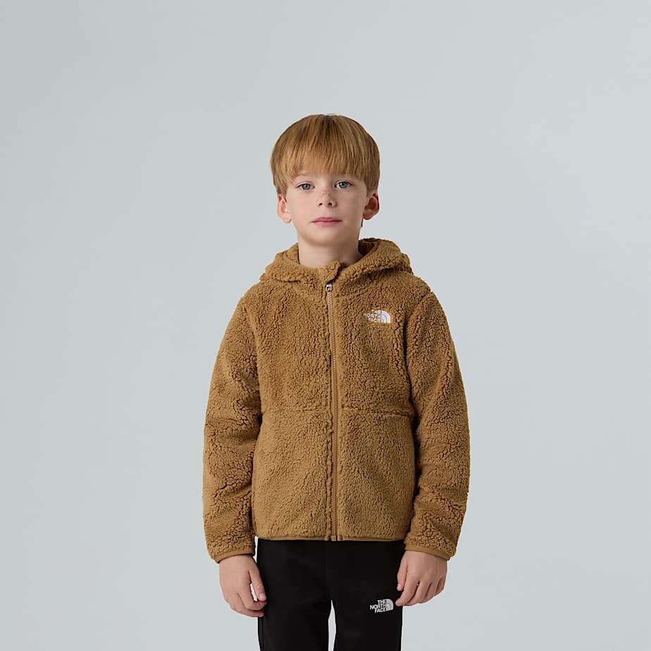 Felpa teddy Campshire full zip con cappuccio marrone - 2/7 ANNI