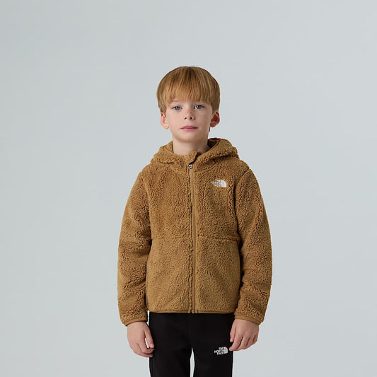 Felpa teddy Campshire full zip con cappuccio marrone - 2/7 ANNI