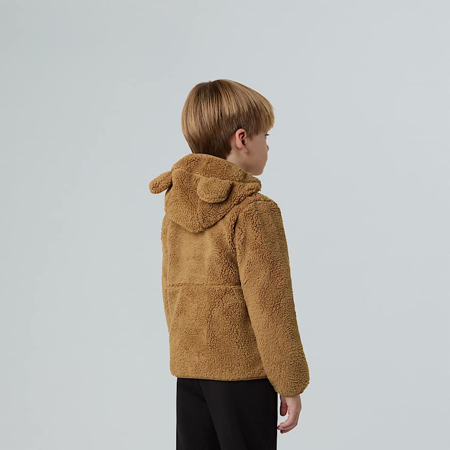 Felpa teddy Campshire full zip con cappuccio marrone - 2/7 ANNI