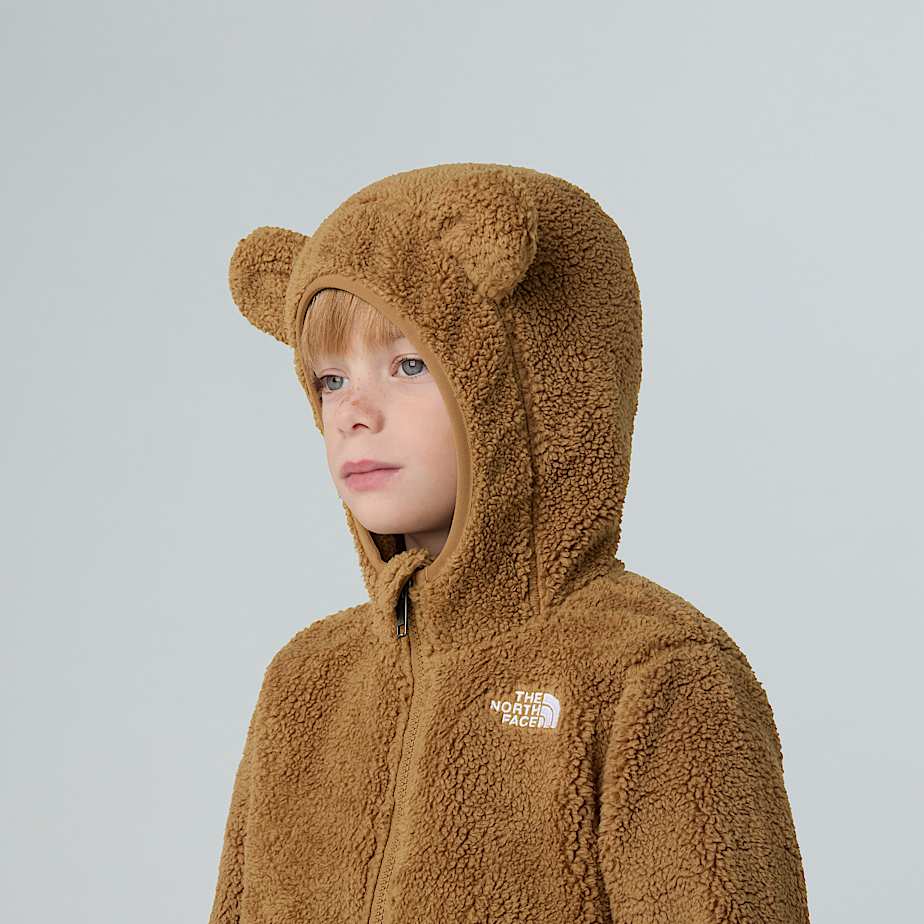 Felpa teddy Campshire full zip con cappuccio marrone - 2/7 ANNI