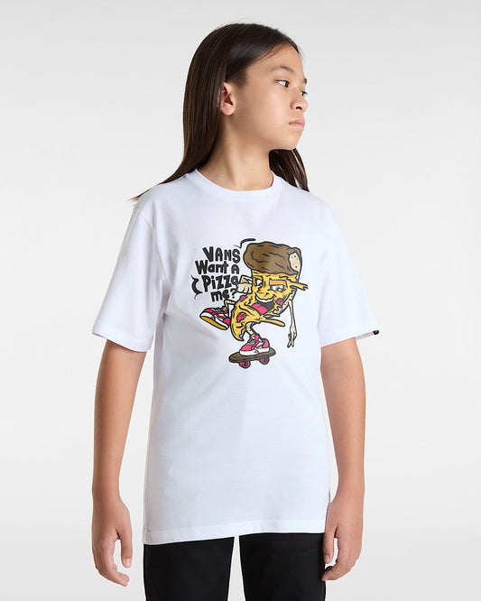 T-shirt Pizza Me bianco - 8/14 ANNI