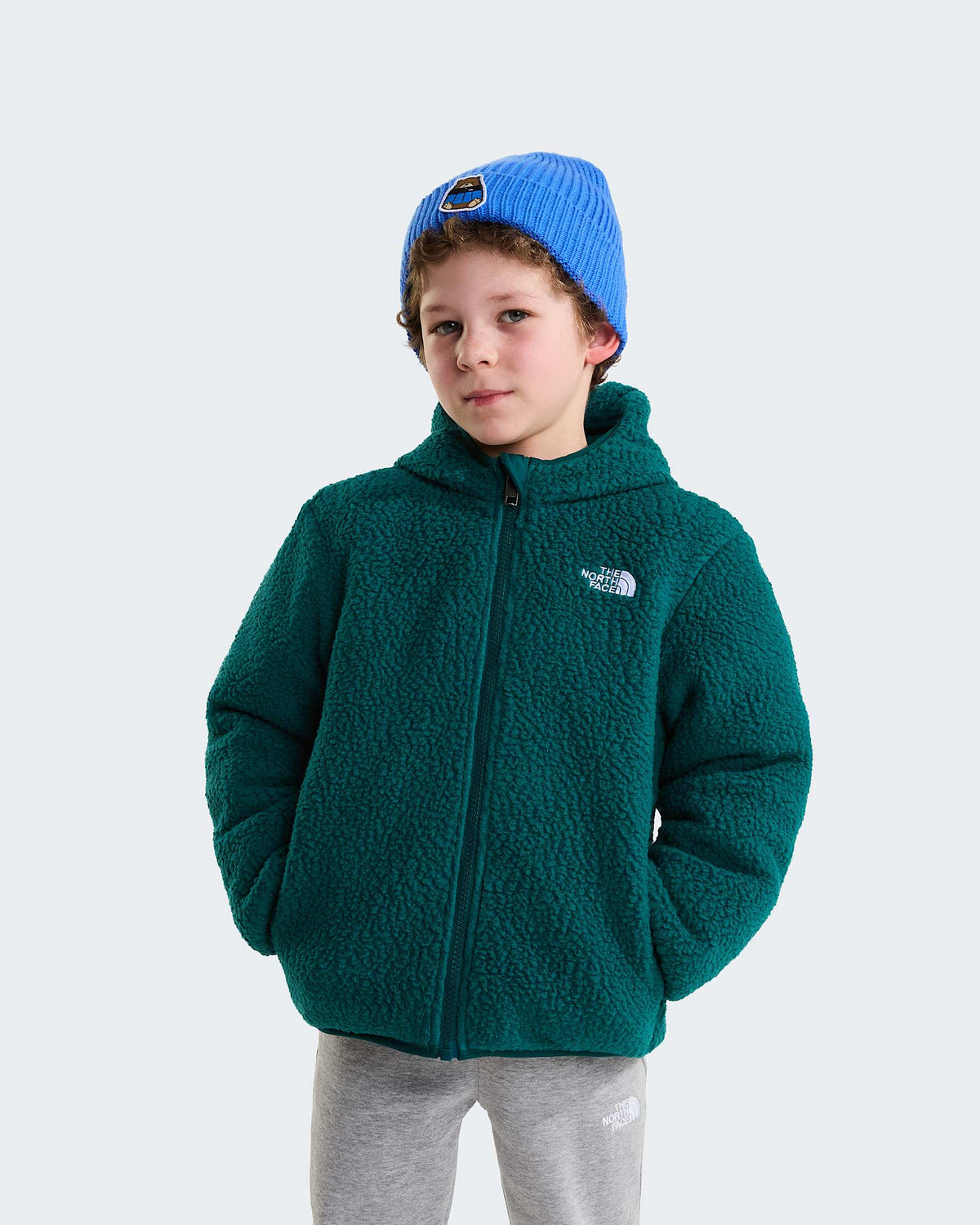 Giacca reversibile con cappuccio verde - 2/7 ANNI