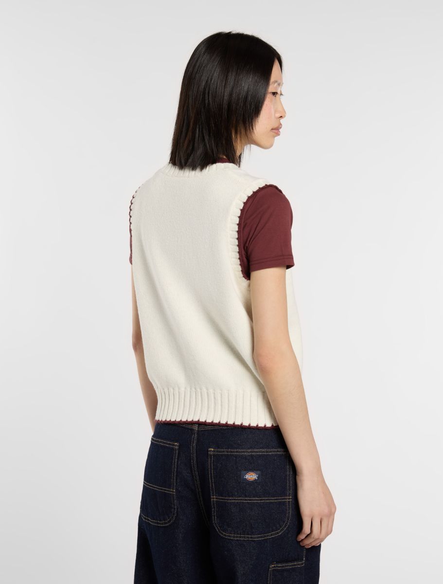 Gilet Slayden in maglia panna