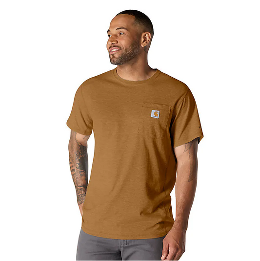 T-Shirt Force relaxed fit con taschino marrone