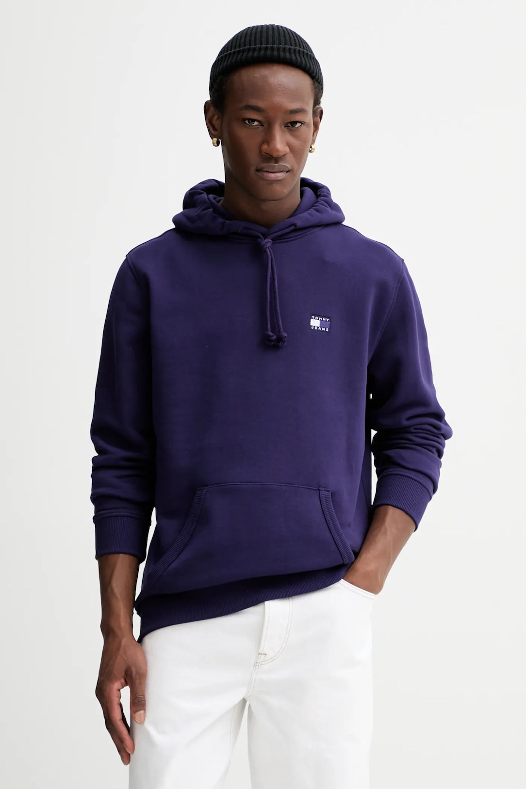 Felpa Tommy Jeans con cappuccio viola