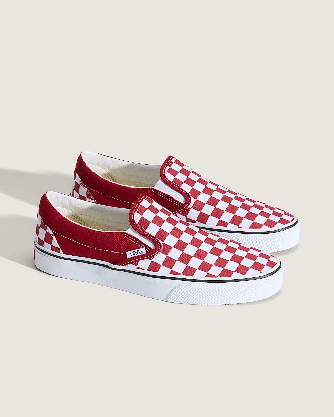 Vans Classic Slip-On checkerboard scacchi rosso