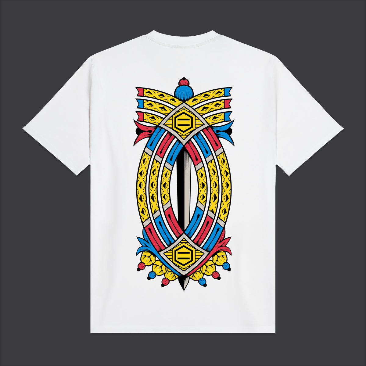 T-Shirt Sette di spade bianco