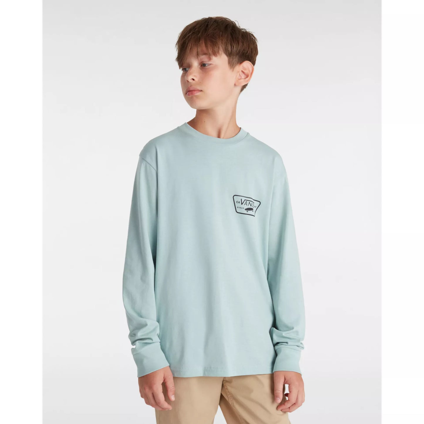 T-Shirt Vans a manica lunga celeste - 8/14 ANNI
